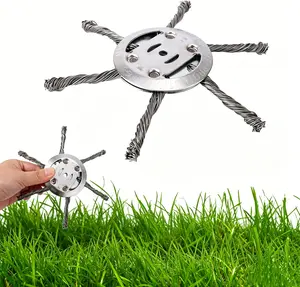 6-Inch Steel Wire Trimmer Head – Universal Weed Eater Replacement Head, Heavy Duty Brush Cutter Blade for Lawn Mowers & Cordless String Trimmers grass trimmer head