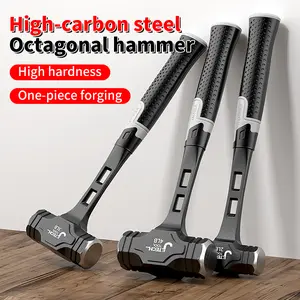 1 Heavy-Duty Octagonal Hammer Solid high-carbon steel construction Non-slip handle Suitable for indoor and outdoor use Office and home improvement Carpentry and hardware installation Handheld hammer tool, Gifts for Men, Stocking Stuffers Cordless High Tor