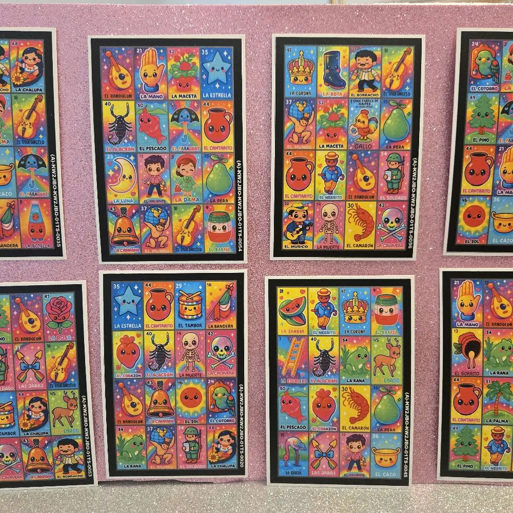 20 CARTOON STYLE LOTERIA CARDS