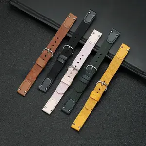 2026Multi-Color Canvas Leather Watch Band - Quick Release Strap for Smart & Classic Watches, 18/20/22mm Fit, Durable for Casual, Outdoor & Daily Wear