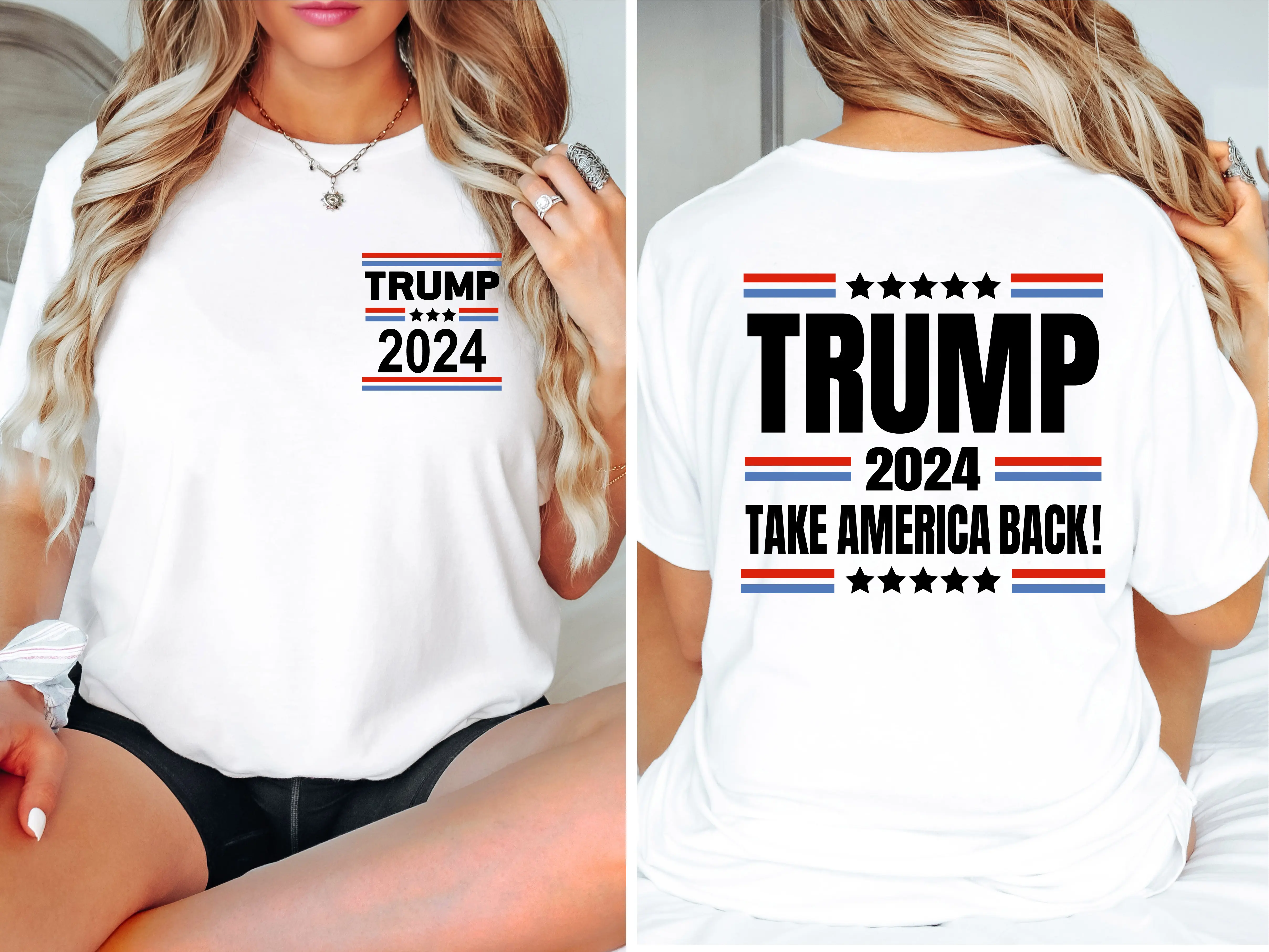 Trump Shirt, Matching Trump Supporter Short Sleeve, Political Tee, Unisex Election 2024 T-shirt, Trump 4th Of July T-shirt, President Gift For Republican, USA Flag Shirt. Casual Menswear.