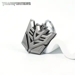 1PC TRANSFORMERS Officially Licensed Deceptions Pewter Keyring Keychain Bag Shirt Pants Jacket Versatile Decoration Cool Personality Style Party Supplies Birthday Holiday Gifts For Family And Friendsb