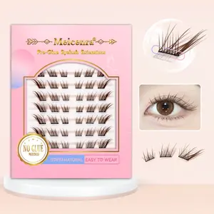Self-Adhesive False Eyelashes brown, Glueless Lashes Clusters, Cat & Fox Design, C Curl Mixed Lengths, Easy Application, Perfect for Daily Wear & Special Occasions, Eyelash Extensions