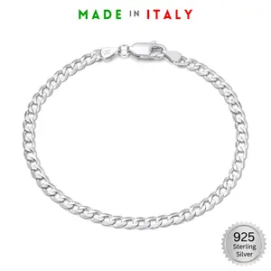 925 Sterling Silver 3mm Cuban Link Bracelet 7 inch Made in Italy (2.60g/3g)