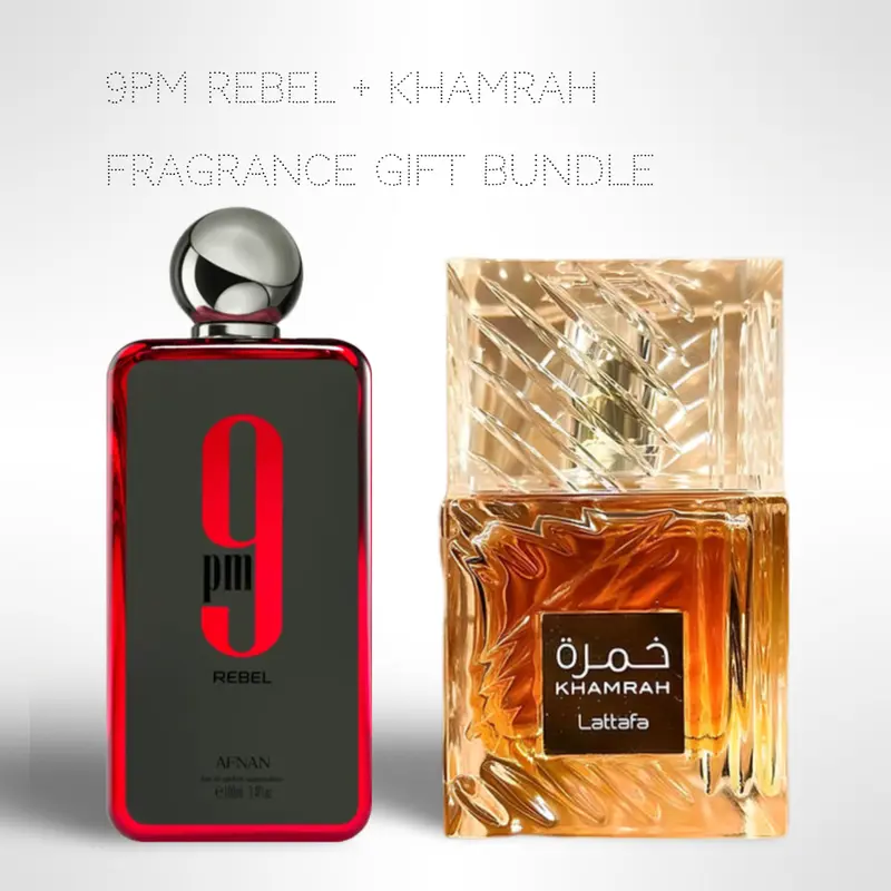 9PM Rebel + Khamrah 100ml (3.4oz) - Fragrance Collection Starter Pack - Fragrance Gift Bundle
