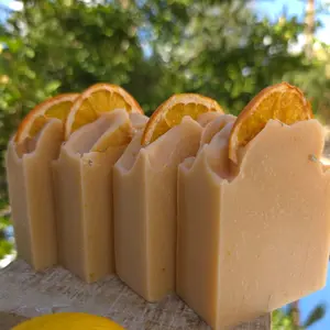 Orange Bergamot Aloe Vera Soap 5 OZ Handcrafted with Fresh Aloe Vera for Creamy Luxurious Lather and Uplifting Citrus Aroma