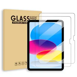 2-Pack Tempered Glass Screen Protectors for iPad 10th Generation, High Hardness Clear Anti-Scratch Protective Film Easy to Install Glitter Finish HD Transparency
