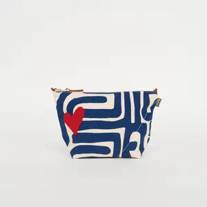 XL Convertible Pouch – Skydiver Kuba with Red Beaded Heart