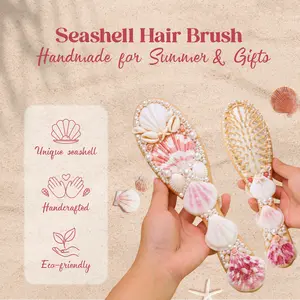 Mermaid Seashell Hair Brush - Aesthetic Mermaid-Inspired Comb, Perfect Gift for Ocean Lovers