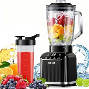 Professional Blender, 5 Functions Touchscreen Control Smoothie Blender for Smoothies,Frozen Drinks & Ice Cream, 1200W Countertop Blender with Travel Cup, , 52oz Glass Jar, for Ice Crushing/Sauce/Nut Butter/Soup