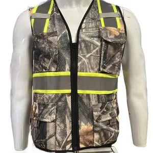 Camouflage Hi-Vis Safety Vest  with Reflective stripes , and Durable Design for Safety and Versatility.