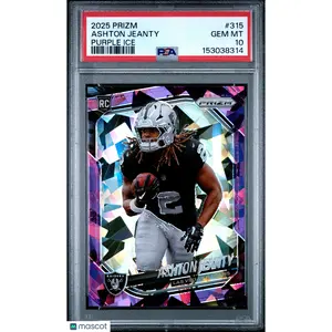 2025 Panini Prizm Ashton Jeanty Purple Ice #315 PSA 10