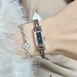 Gucci Vintage Rectangular 12mm "Bangle" Watch - Custom Diamond Set MWT000564