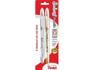 Pentel Sunburst Metallic Color Permanent Gel Pens Pentel Sunburst Metallic Color Permanent Gel Pens