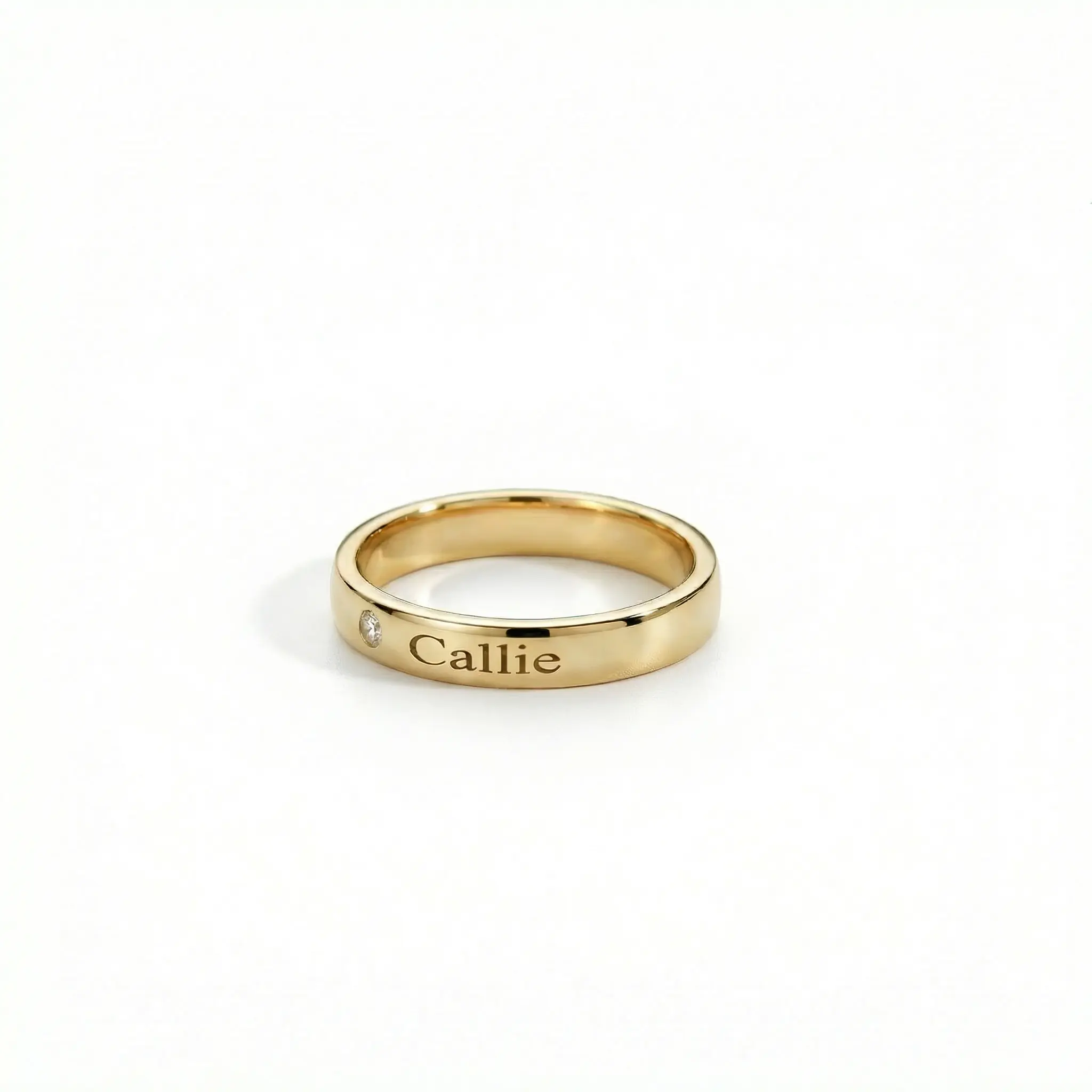 Personalized Name Ring with CZ diamond – Solid 925 Sterling Silver, Thick Real 18K Gold Plating – custom name ring, personalized jewelry, gold band, bridesmaid gift, monogram present – Gift for Her, Mom & Best Friend, Mother's Day, Anniversary & Birthday