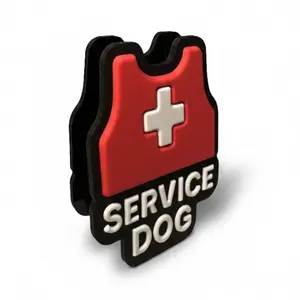 Large Service Dog - Double Sided 2 Piece Set with PetPYNZ Connector for Dog Leash Clear Communication & Expressive Design Functional & Stylish