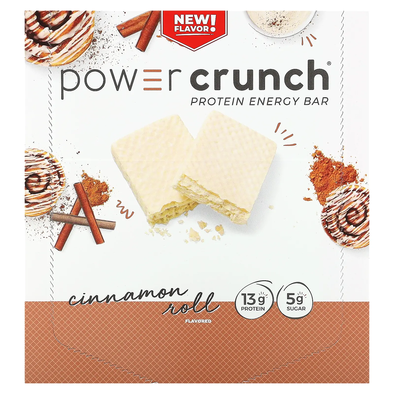 BNRG Power Crunch®, Protein Energy Bar, Cinnamon Roll, 12 Bars, 1.4 oz (40 g) Each