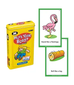 Move Your Body Fun Deck – 58 Kids Movement Activity Cards for Gross Motor Skills, Balance, Coordination & Strength Building, Motor Planning Exercises, Pediatric OT/PT Therapy Tool, Includes Games & Storage Tin