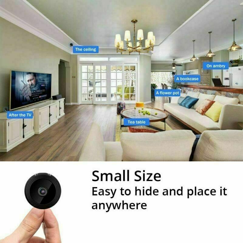 Mini Hidden Spy Camera Wireless WiFi IP Home Security 1080P HD DVR Night Vision