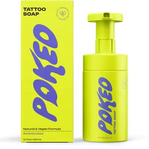 Poked Tattoo Aftercare Soap with Soothing Botanicals & Natural Skin Purifiers (6.7 Fl Oz)