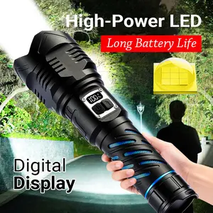 Rechargeable Super Bright Tactical Flashlight – High Lumens Zoomable LED Torch, 5 Modes, Waterproof IPX7, USB-C Rechargeable, Durable Outdoor Camping & Home Emergency Light
