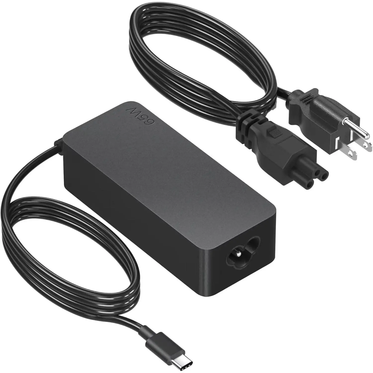 65W/45W USB-C Multi-Device PD Charging Laptop Adapter with Cable - 65W Output, 15V-3A, Safety Guarded, Superior Safety, UL Certified, Compatible with Lenovo Thinkpad Yoga T480 T490 T580 E480 E580 ADLX65YDC2A C330 S330 100e 300e 500e C930 C940 720