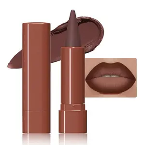 Maroon Gradient Matte Lipstick Crayon Lip Liner pencil, Flawless Contour Gradual Ombre Effect lip Pencil, for Women Long Lasting Waterproof Smudge Proof Lipstick Pencil 05#