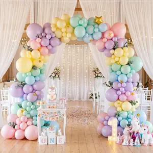 158 count Pastel Balloon Arch Garland Kit with  Green Yellow Blue  Balloons for Unicorn Party Supplies, Rainbow Theme Birthday,  Shower Decorations, Colorful Garland