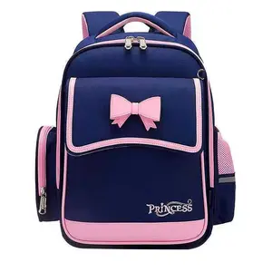 Reducing the burden of the spine protection children's backpack bow 1-6 grade primary school backpack British style large capacity schoolbag