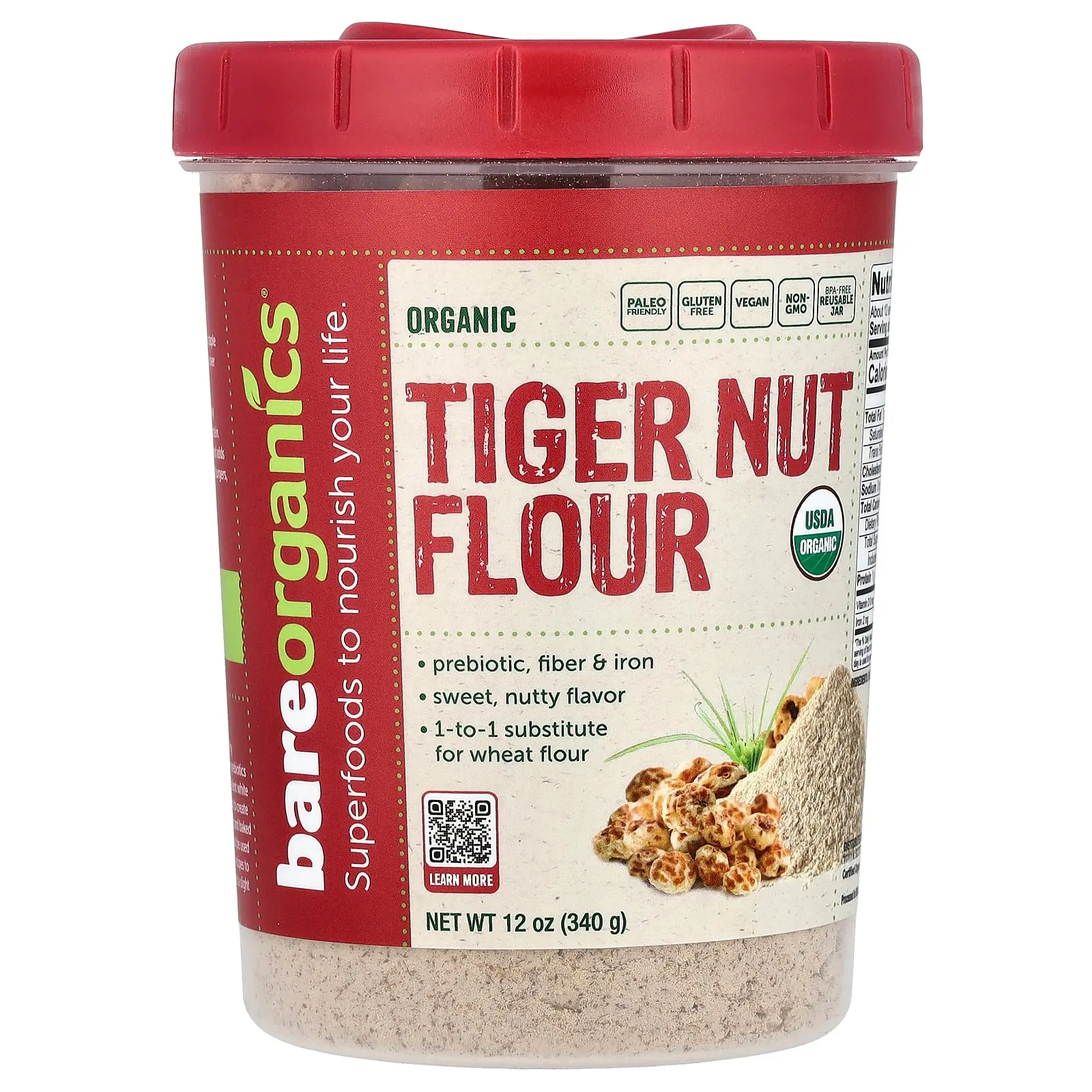 BareOrganics Organic Tiger Nut Flour, 12 oz (340 g) BareOrganics Organic Tiger Nut Flour, 12 oz (340 g)