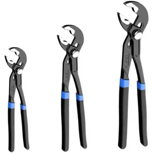 Locks Plier Set of 3, Quick Adjust Groove Joint Pliers Set 7-inch, 10-inch, 12-inch, Groove Wrench Plier, Water Pump Pliers, Durable CR-V Steel Tongue