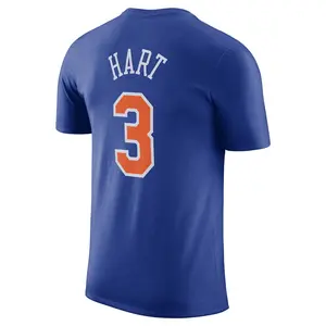 Unisex Basketball New York Team Hart Icon Edition Name & Number T-Shirt - Blue