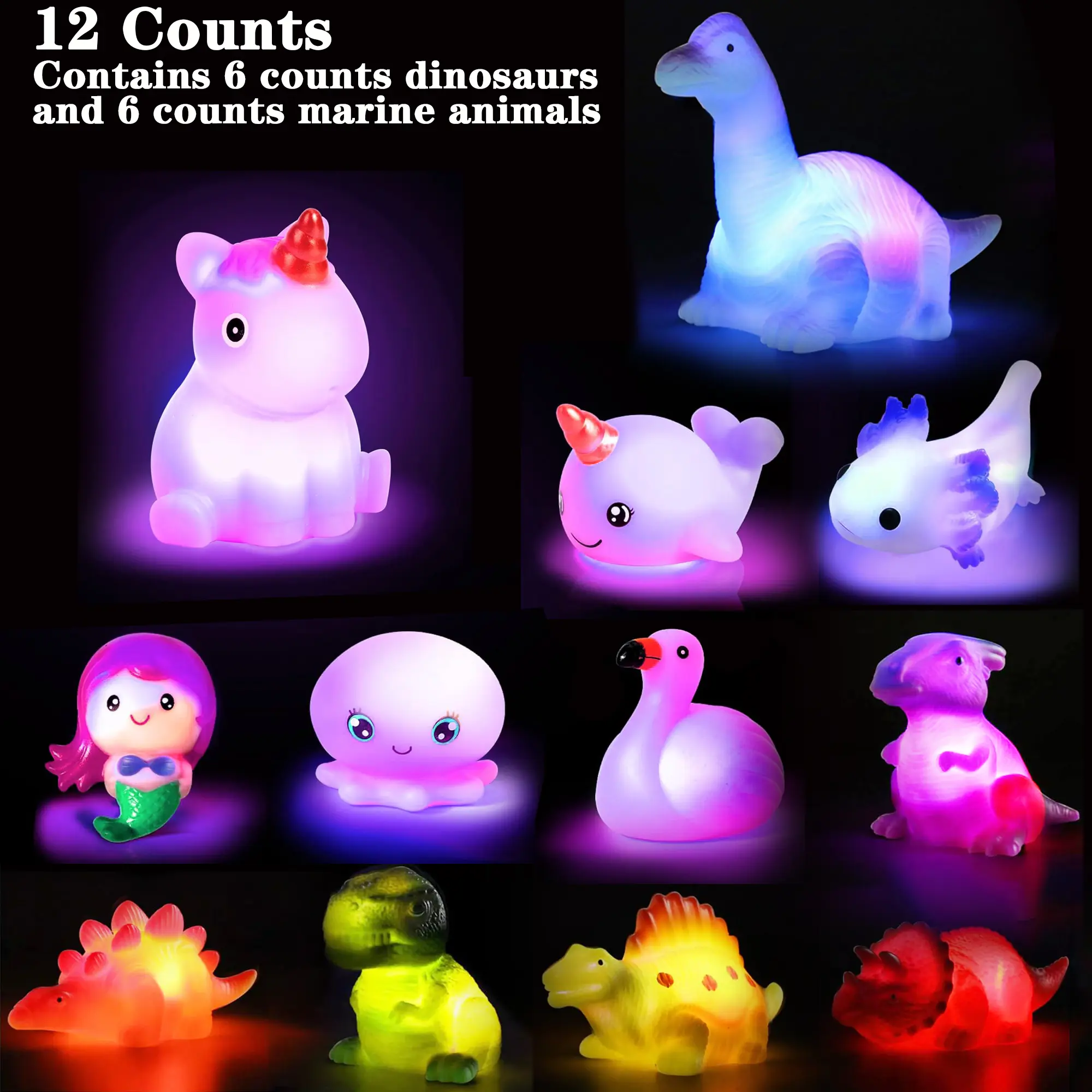 12PCS Dinosaur&Sea ​​Animals