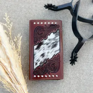 Roy Cowhide & Tooled Leather Men's Rodeo Wallet
