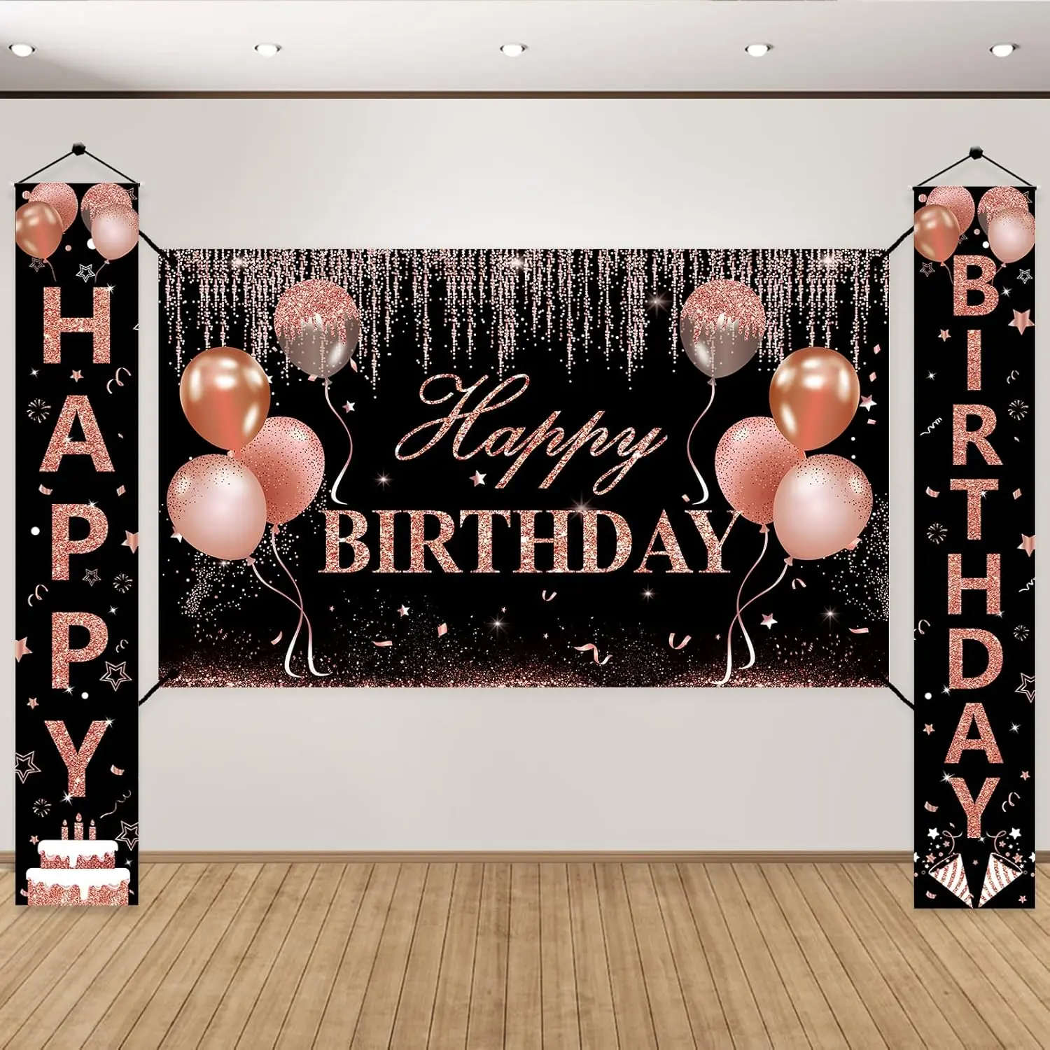 Happy Birthday Decorations Party Supplies Set, All Age Birthday Table Centerpieces Honeycomb Banner Hanging Garland Photo Backdrop Sash Balloons, Indoor Outdoor Birthday Party Decorations for Women Men Kids  , birthday   girl/boy   gifts