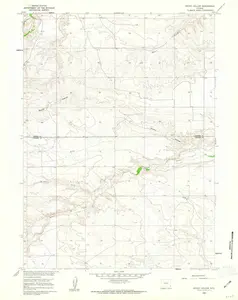 Rocky Hollow Wyoming USGS Topographic Quadrangle Map, 1960, 1:24000