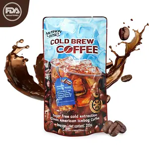 [Ready to drink] Black Coffee FDA Approved Sugar Free 200g per bag Cold Brew With Premium Arabica Beans Instant Powder Beverage Milk Nata Natural