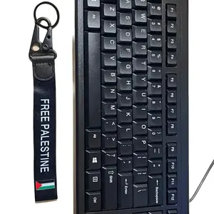 Short  FREE PALESTINE Keychain Lanyard Wristlet , Palestinian Keyring