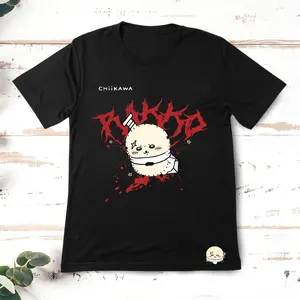 Rakko Chiikawa Grunge shirt Red design Rakko Funny full size 100% cotton DSD6G