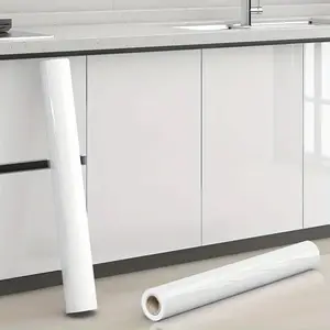 High Gloss Vinyl Wrap for Furniture, Waterproof Sticky Back Plastic Roll, Peel & Stick Wallpaper, 40cm X 3m, Ideal for Kitchen Worktops, Self Adhesive Wallpaper