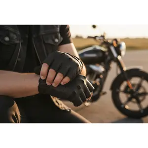 Premium Fingerless Gloves – Drum Dyed Goat Leather for Long Haul Comfort