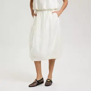 Women's Soft Bubble Skirt - A New Day Sour Cream L