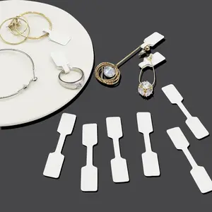 Blank  Price Label 500 count  Price Tags Stickers Self Adhesive White  Repair Label for Necklace Earring Price Identify Rectangle Label