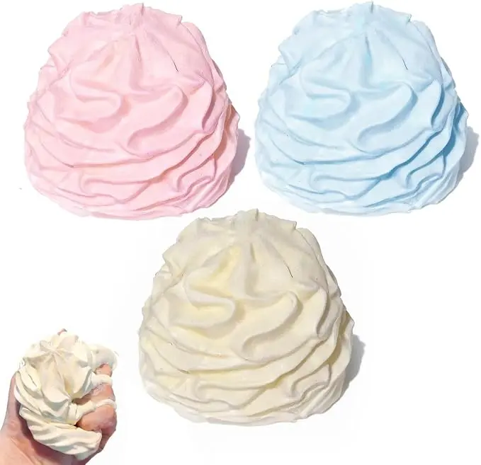 Cream Roll Squishy Toy,Squishy Cake Slow Rising Squeeze Toy,Sticky Squishies Made to Hand Silicone Fidget Sqeeze Toy,Stress Relief & Collection,halloween gift