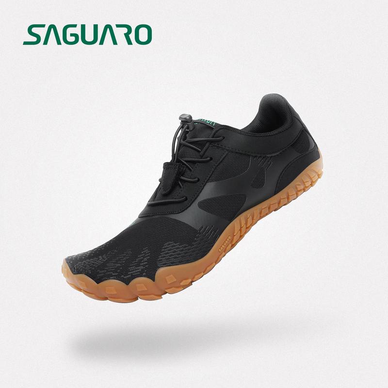Saguaro Vitality III - Men's and Women's Khkai/Black/Yellow Barefoot Shoes Flat Heel Ground zero contact Runner  Sneakers men sneakers Casual Comfortable Outdoorfun