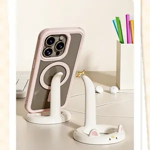 1-pack，Cartoon Cat Phone Stand, Multi-Functional Desktop Holder, Perfect for Lazy Desk Use, Ideal Birthday and Holiday Gift