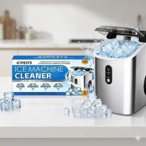 Ice Machine Cleaner Maker Descaler - 24 ACTIVE Clean Tablets Compatible with Frigidaire, Opal, GE Profile, Kitchenaid, Nickel Safe Scale Remover for Countertop, Nugget Ice Makers Bulk 1 Year Supply