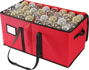 Christmas Ornament Storage Box with Slots for 128 3-Inch Holiday Ornaments