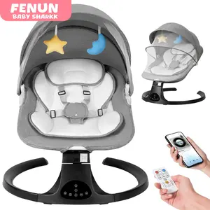 Baby Electric Bouncer, Baby Rocker, Electric swing, 5 Speed & 10 Lullabies, Baby Bassinet, Adapter & Battery Powered, For Indoor Use, Remote Control