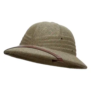 UPF 50+ Pith Helmet Twisted Toyo with Flower Ribbon